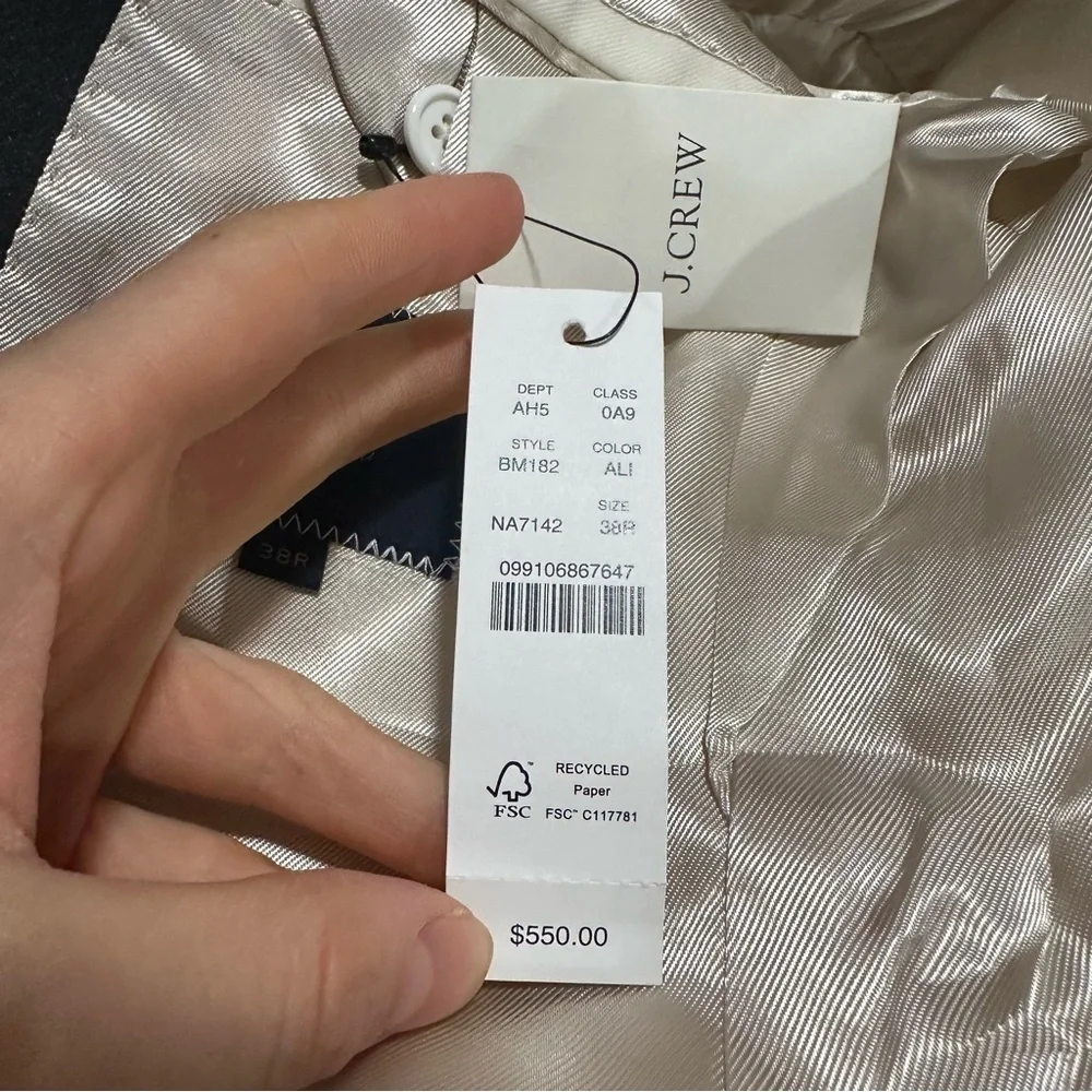 J crew antique linen Ludlow dinner jacket in Italian wool